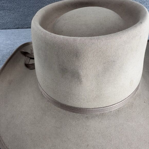 AKUBRA IMPERIAL QUALITY - Men's Beige Fur Felt Size 58 Western Cowboy Hat H7 - Picture 5 of 13